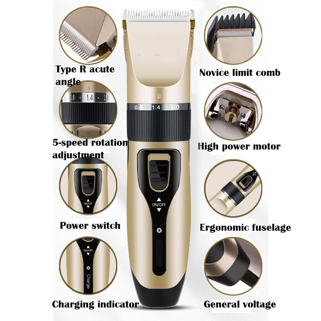 Professional Mens Hair Trimmer Cordless Machine Clippers Beard Electric Shaver